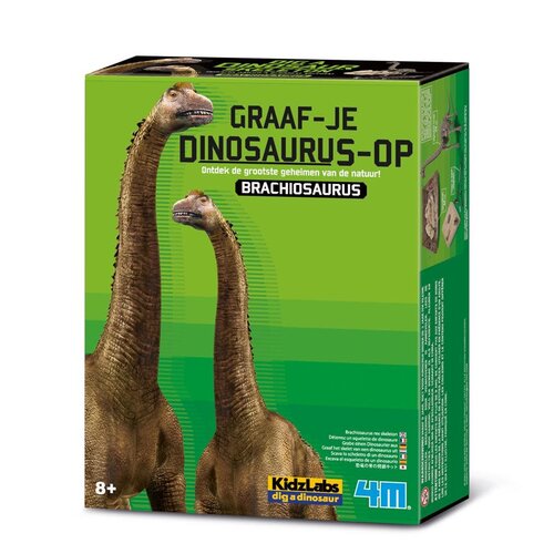4m Kidzlabs - Graaf Je Dino Op 'Brachiosaurus'