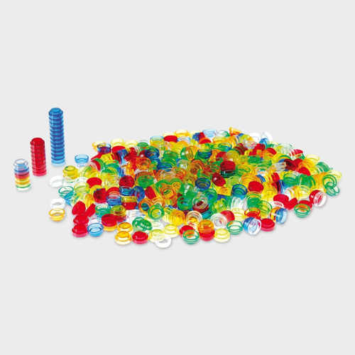 Tickit Tickit Doorschijnende stapelbare tellers Tickit Tickit Doorschijnende stapelbare tellers