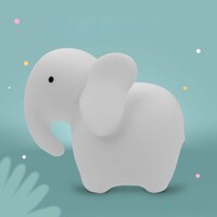LED LAMP - Elephant White