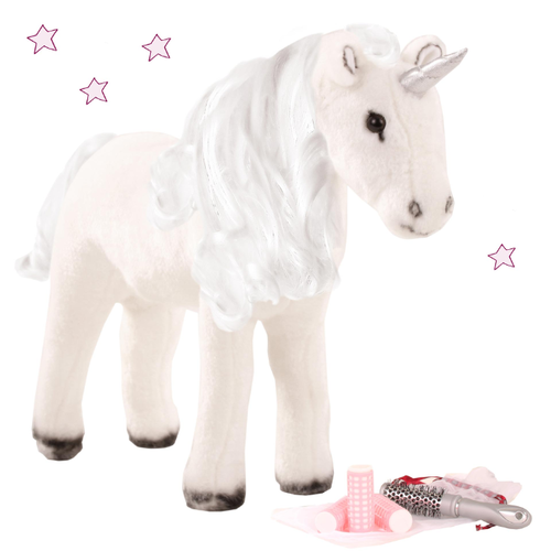 Götz Eenhoorn 37cm (met borstel en 3 krulspelden)