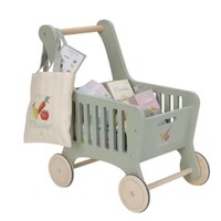 Houten winkelwagen - Groen