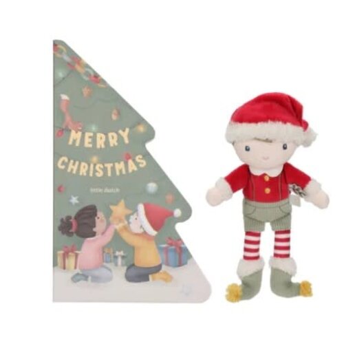 Little Dutch Kerstboek met knuffel Jim - Giftset