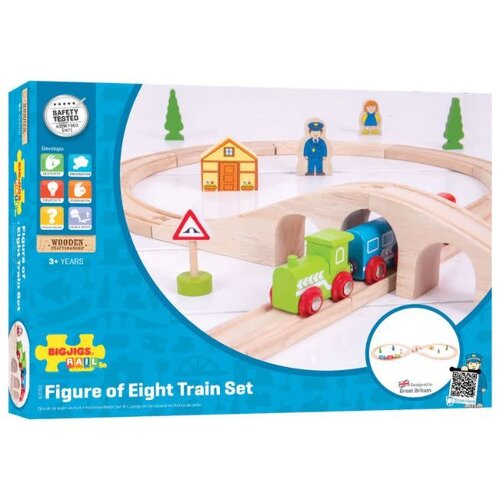 BigJigs Bigjigs Houten Treinset, 26dlg.