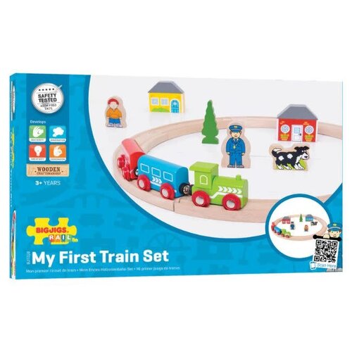 BigJigs Bigjigs Houten Treinset Junior, 20dlg.