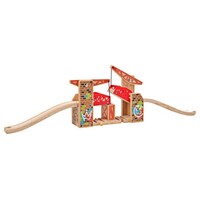 Bigjigs Houten Rails Dubbele Liftbrug Graffiti