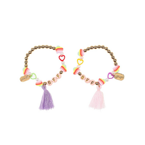 Souza Souza - Cadeauset BFF rainbow hartjes  - 2 armbanden