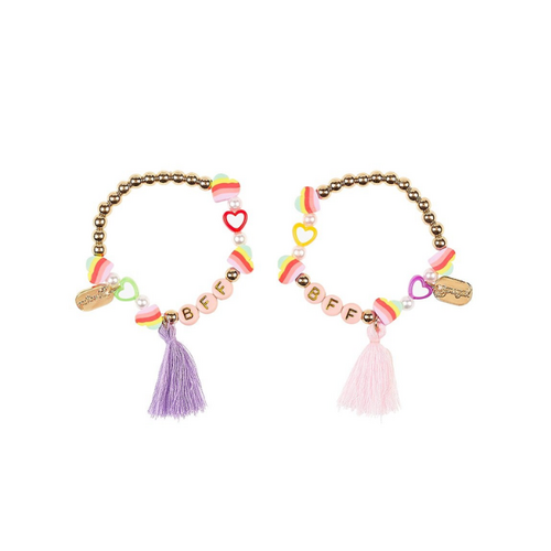 Souza Souza - Cadeauset BFF rainbow hartjes  - 2 armbanden