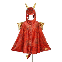 Red dragon cape, 4-7 jaar, 104-122 cm