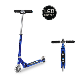 Micro Steps Micro Sprite LED - 2-wiel vouwstep "Saffier Blauw"