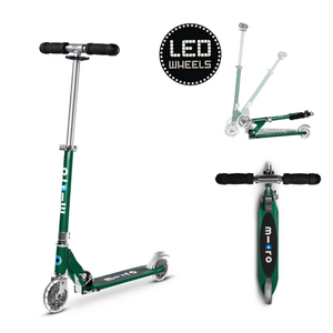 Micro Steps Micro Sprite LED - 2-wiel vouwstep "Forest Groen"