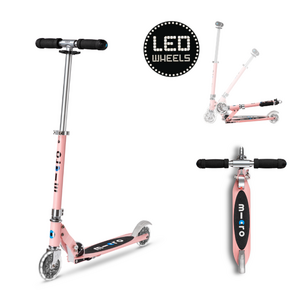 Micro Steps Micro Sprite LED - 2-wiel vouwstep "Zachtroze"