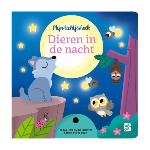 Ballon Uitgeverij Lichtjesboek: Dieren in de nacht (2+)