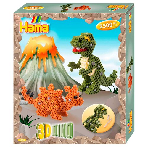 Hama Hama Strijkkralenset - 3D Dino, 2500st.