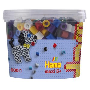 Hama Hama Maxi Strijkkralen in Bak - Standaardmix 600st