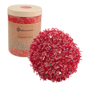 Grennn Speelrijst - Aardbeien Mix (750g) Grennn Speelrijst - Aardbeien Mix (750g)