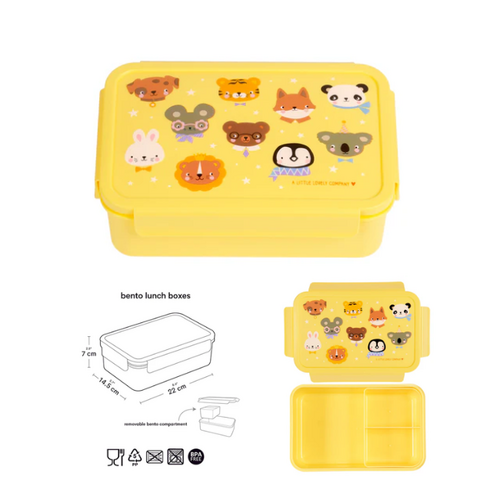 A Little Lovely Company Bento Lunch Box - Animal Friends