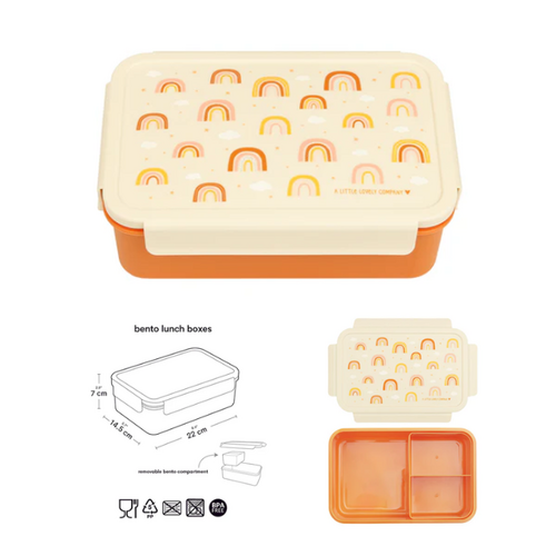 A Little Lovely Company Bento Lunch Box - Rainbows A Little Lovely Company Bento Lunch Box - Rainbows
