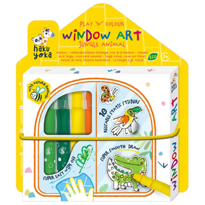 Haku Yoka Window Art "Jungle Animals"