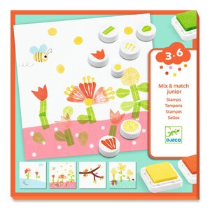 Djeco Knutseldoos - Stempelen 'Bloemen' (3-6j)