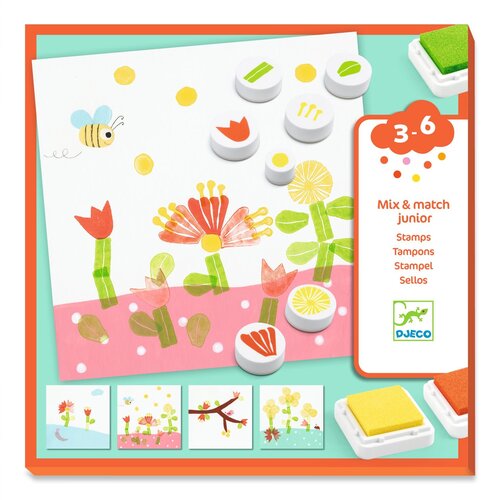 Djeco Knutseldoos - Stempelen 'Bloemen' (3-6j) Djeco Knutseldoos - Stempelen 'Bloemen' (3-6j)