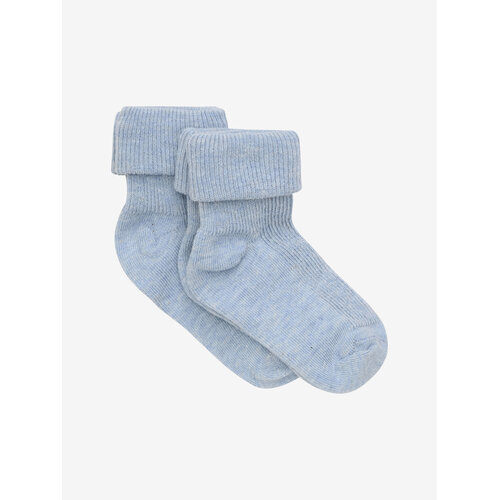 Minymo Minymo - Baby rib sock w. fold (2-pack) Winter Sky