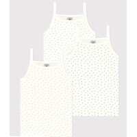 Set van 3 meisjeshemdjes met bandjes en hartjes in katoen - A0A47