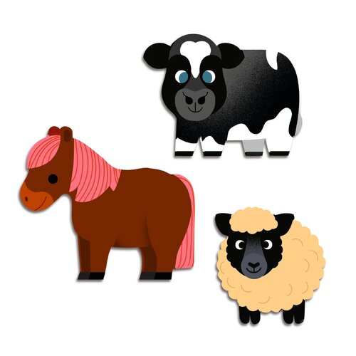 Djeco Eerste stickers 'Boerderijdieren' 62st. (+18m)