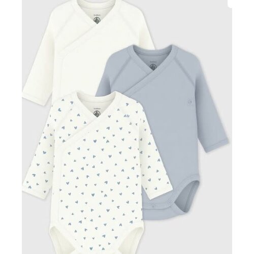 Petit Bateau Set van katoenen babyrompertjes met lange mouwen en print Multicolor A0FA2