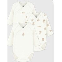 Set van katoenen babyrompertjes met lange mouwen en print-Beertjes A0DZG