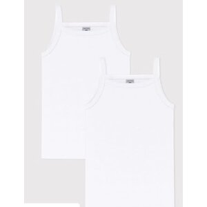 Petit Bateau Set van 2 effen hemdjes met bandjes van katoen voor kinderen A0AA6