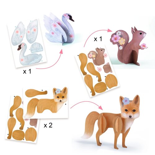 Djeco Knutseldoos - 6 activiteiten 'Fluffy box' (6-10j)