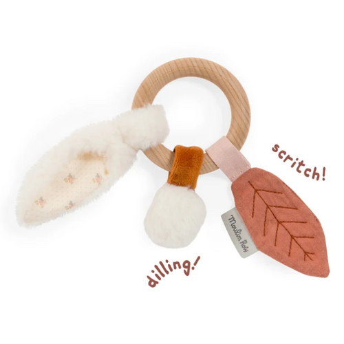 Moulin Roty Houten konijnenringrammelaar 'Après la pluie'