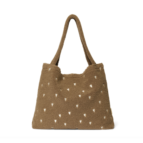 Studio Noos Studio Noos Teddy Mom Bag brown hearts