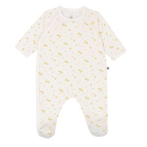 Petit Bateau Katoenen babypyjama met bloemenprint - MARSHMALLOW/MULTICO