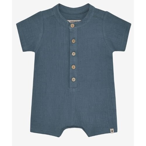 huttlelihut HUTTEliHUT - Playsuit SS Muslin - Bering Sea