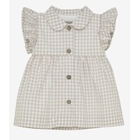 HUTTEliHUT - Dress SS Woven Check - White Pepper
