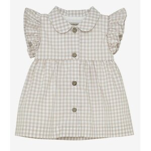 huttlelihut HUTTEliHUT - Dress SS Woven Check - White Pepper
