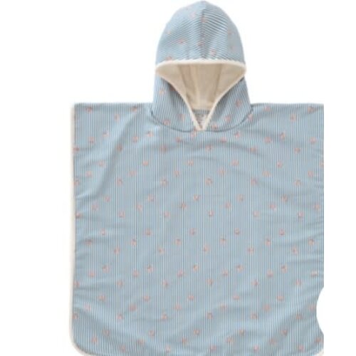 Fresk Fresk UV Poncho Stripes & crabs