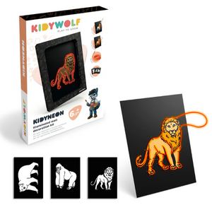 kidywolf KIDYNEON - Kit voor lichtgevende wanddecoratie "Dieren"