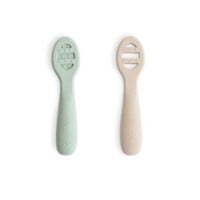 First feeding baby spoon - cambridge blue/shifting sand