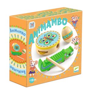 Djeco Animambo 'Percussieset: tamboerijn, maracas, guiro' (+18m)