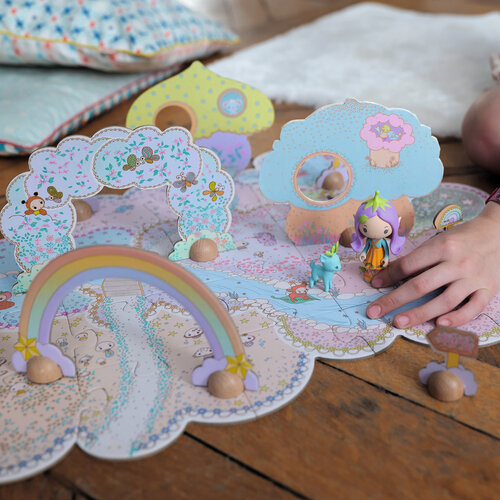 Djeco Vloerpuzzel - Tinyly "Lily & Polo" 24st. + 9st. (+4j)