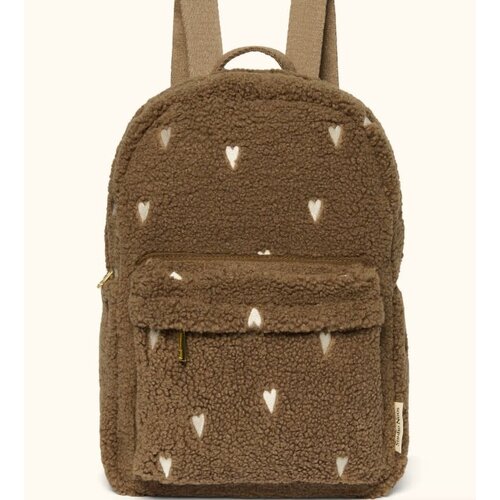 Studio Noos Bruine Hearts Teddy Midi Rugzak