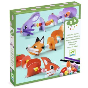 Djeco Knutseldoos - Rijgen 'Schattige Dieren'