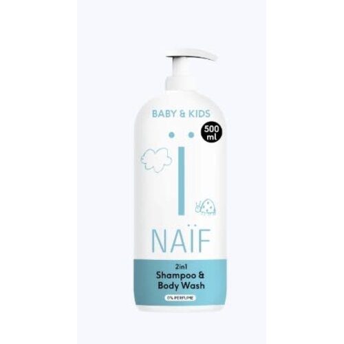 Naïf 2-in-1 Shampoo & Body Wash 0% Parfum 500ml