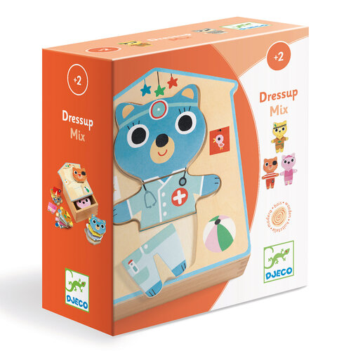 Djeco Houten Puzzel - Verkleedmix (+2)