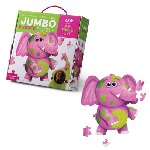 Crocodile Creek Maxi Vloerpuzzel - Olifant 48st. (+4)