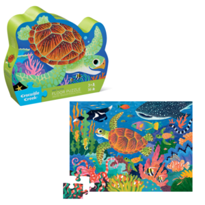 Crocodile Creek Foil Vloerpuzzel - Zeeschildpad 36st. (+3)