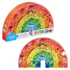 Crocodile Creek Puzzel - Dierenregenboog 100st. Crocodile Creek Puzzel - Dierenregenboog 100st.