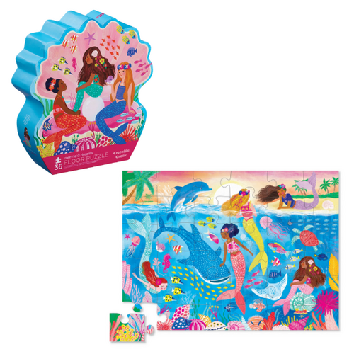 Crocodile Creek Vloerpuzzel - Zeemeermindromen 36st. (+3)